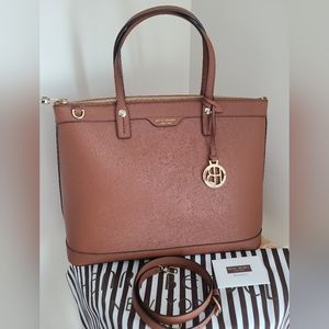 Henri Bendel West 57th Large Satchel Cognac Bag